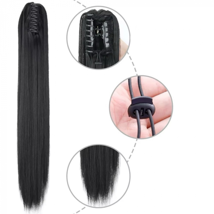 Coada C1313 Cu Cleste Bruneta Par Drept (Negru Intens) [2]