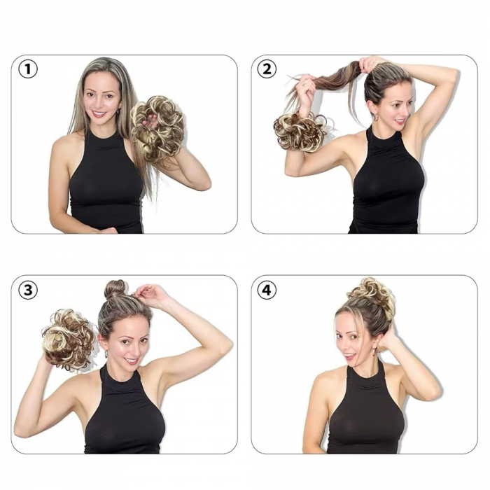 Coc C1377 PAR NATURAL Prindere Cu Elastic Saten Cu Suvite Blonde [3]