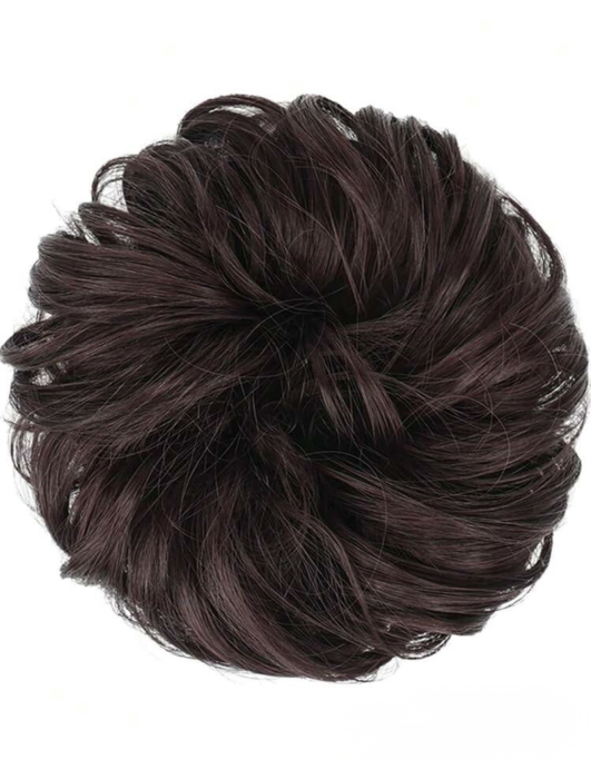 Coc C1772 Prindere Cu Elastic Par Ondulat Saten Roscat Inchis (acaju) [2]