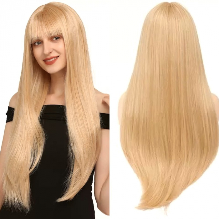 Peruca C171 Blonda Cu Breton Nuanta Blond Auriu [1]