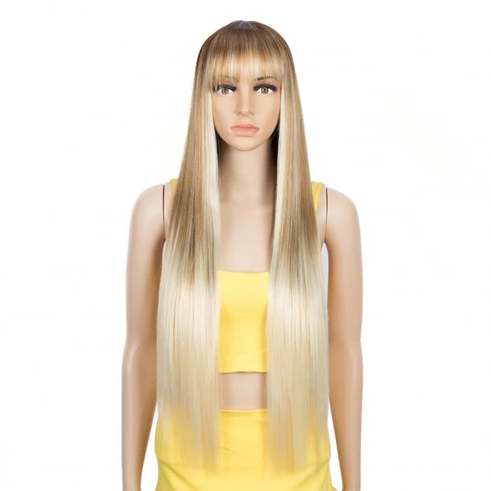 Peruca C144 Blonda Cu Breton Si Suvite Degrade [1]