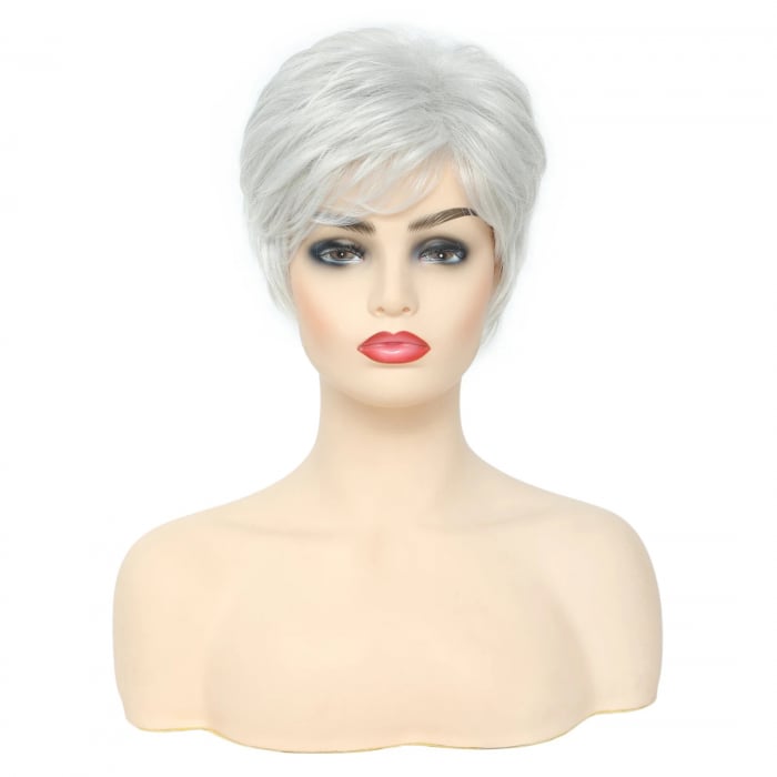 Peruca C989 Blonda Gri Deschis Scurta [2]