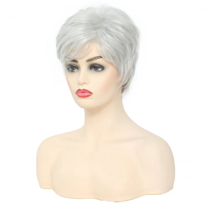 Peruca C989 Blonda Gri Deschis Scurta [3]