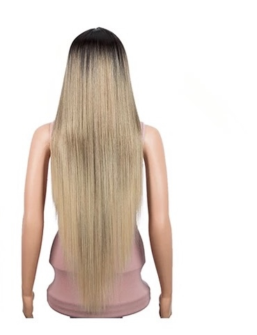Peruca C253 Blonda Ombre Baza Satena Cu Breton Cenusie [3]