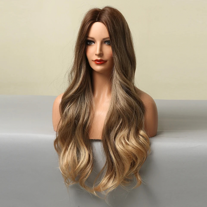 Peruca C995 Blonda Ombre Baza Satena Ondulata [4]