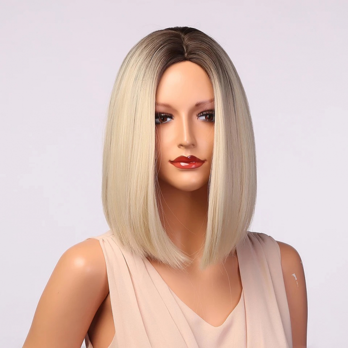 Peruca C200 Blonda Ombre Blond Platinat Bob [2]