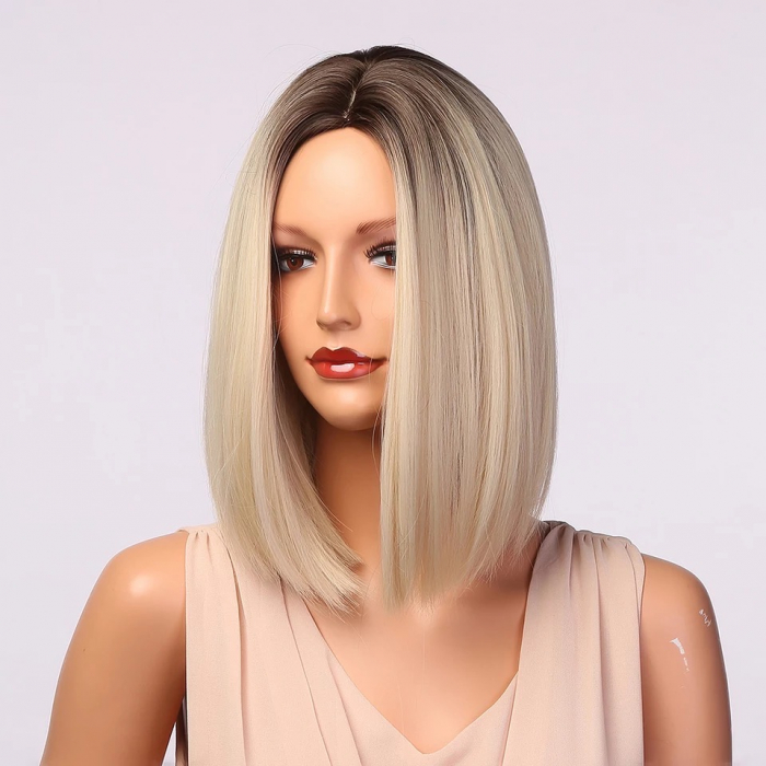Peruca C200 Blonda Ombre Blond Platinat Bob [3]