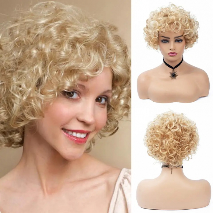 Peruca C978 Blonda Ondulata Cu Volum Bucle [1]