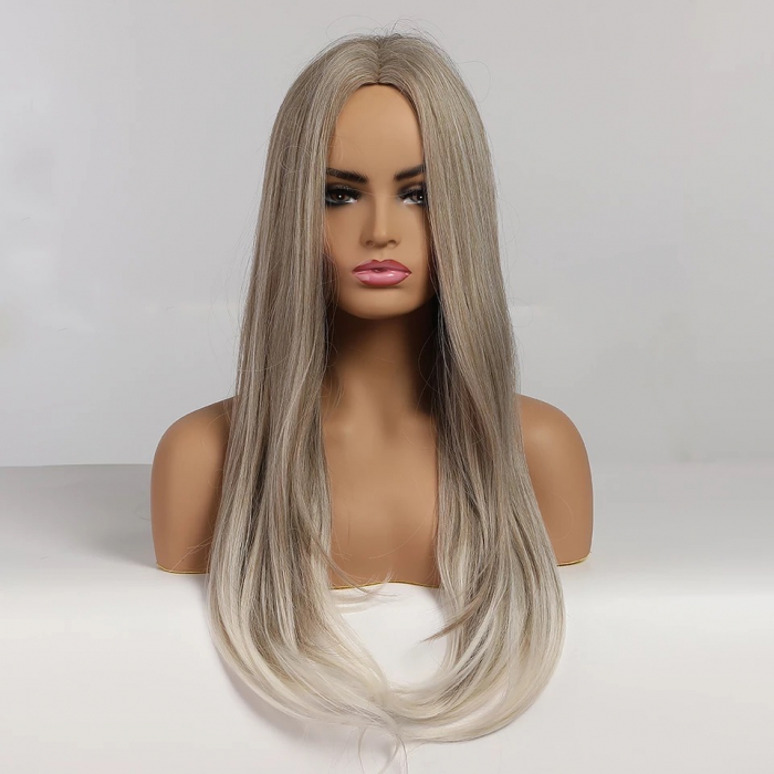 Peruca C223 Blonda Silver Varfuri Gri Blond Platinat [2]