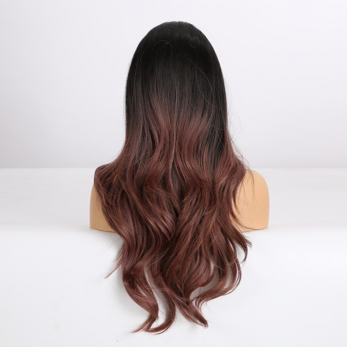 Peruca C328 Bruneta Ombre Cu Varfuri Mov [5]