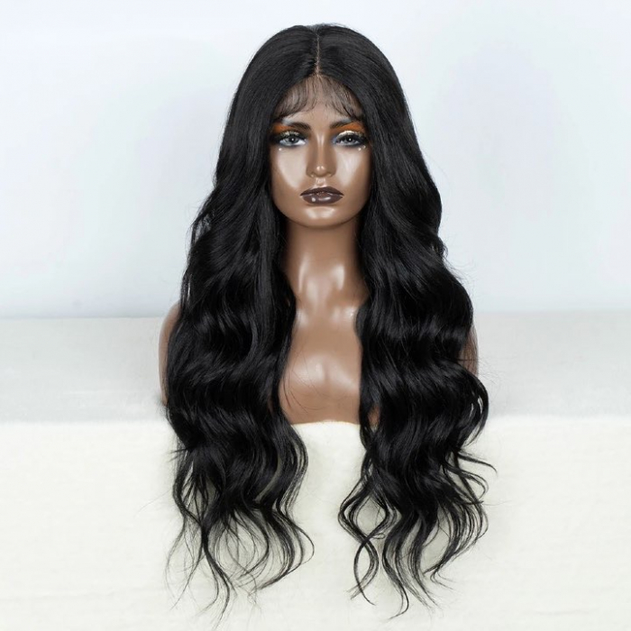 Peruca C1028 FRONT LACE Bruneta Ondulata Cu Volum [1]