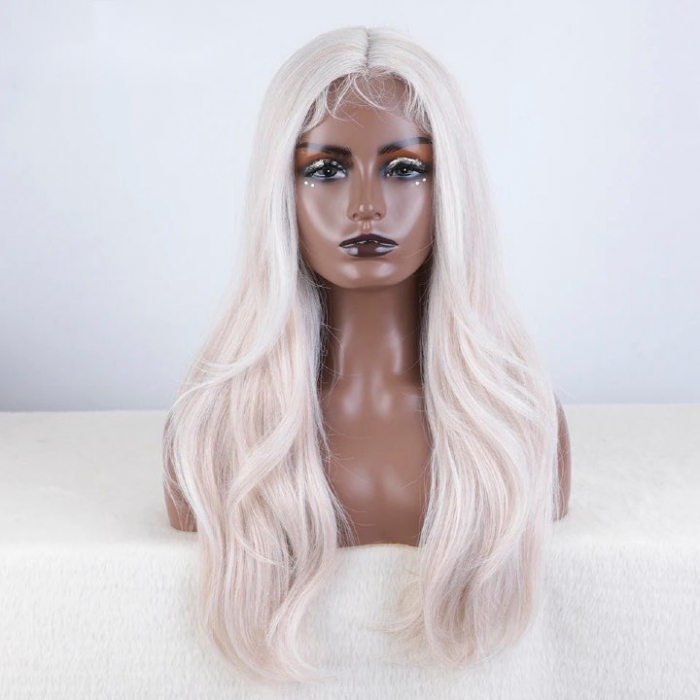 Peruca C1054 FRONT LACE Blonda Blond Platinat Deschis Gri [1]