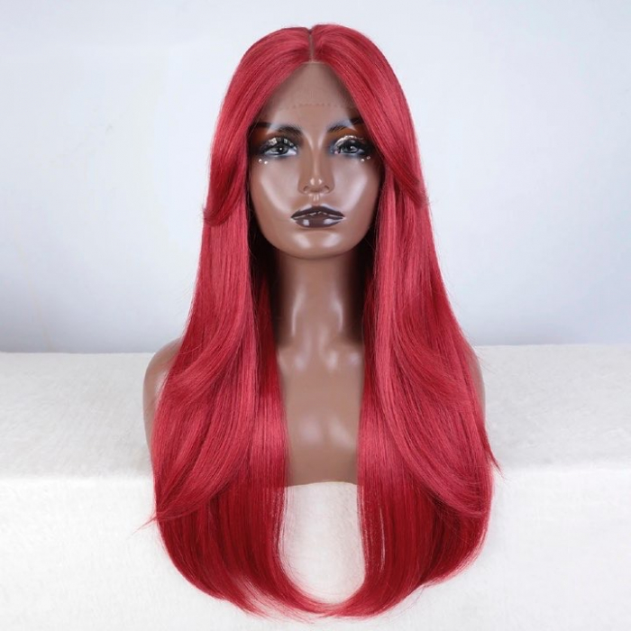 Peruca C1071 FRONT LACE Roscata Cu Breton Lung [1]