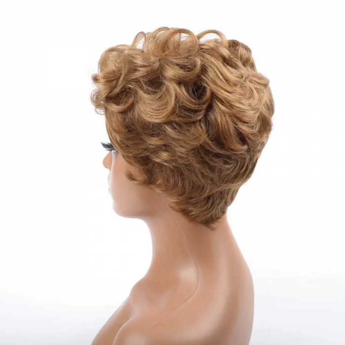 Peruca C1127 Blonda Scurta Cu Volum Si Onduleuri (blond mediu) [5]