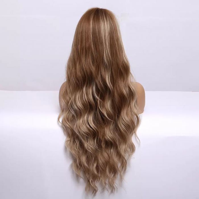 Peruca C1140 Satena Cu Breton Lung Si Suvite Blonde [4]
