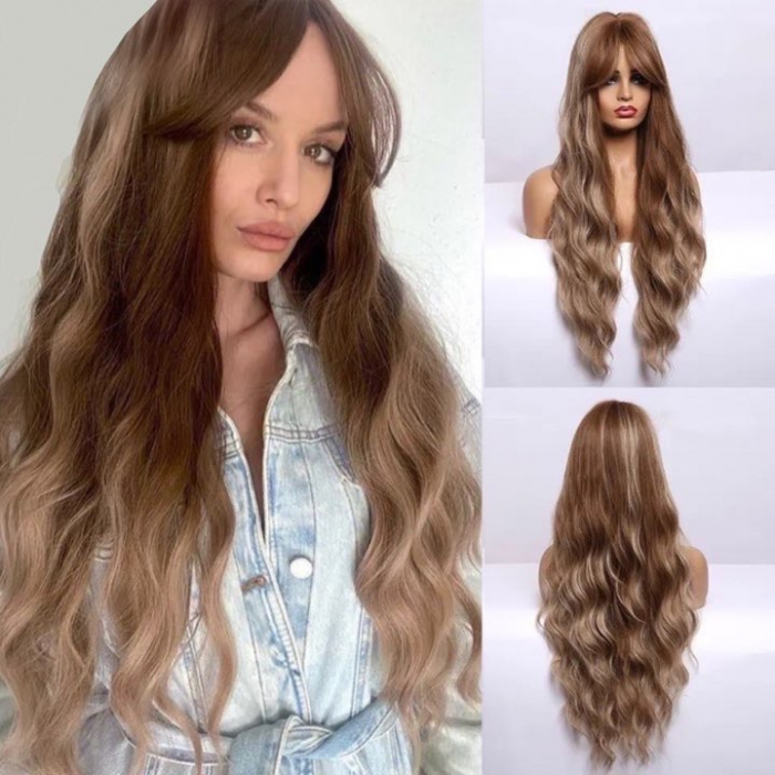 Peruca C1140 Satena Cu Breton Lung Si Suvite Blonde [1]
