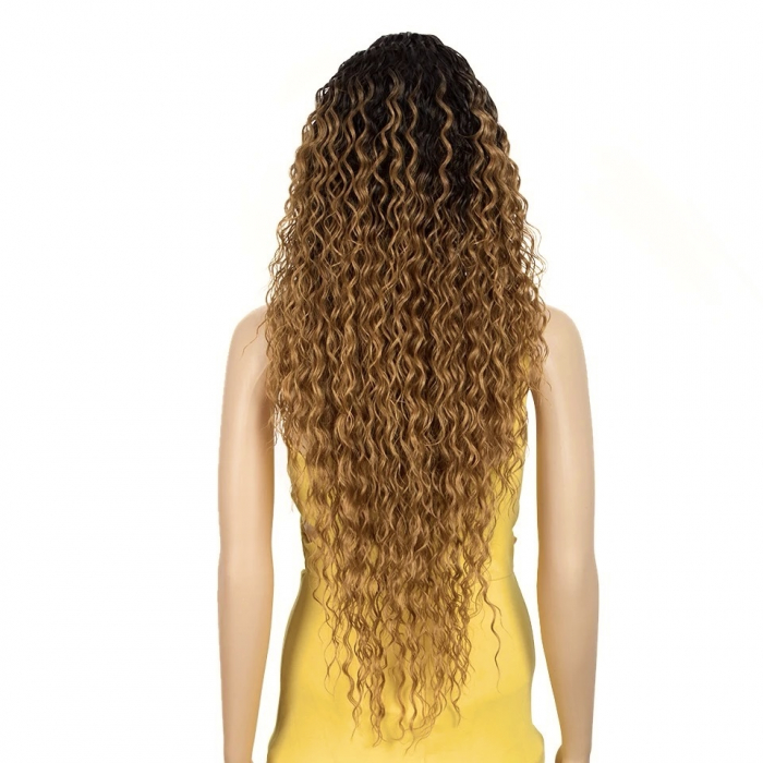 Peruca C1242 FRONT LACE Blonda Baza Bruneta Afro Creata [5]