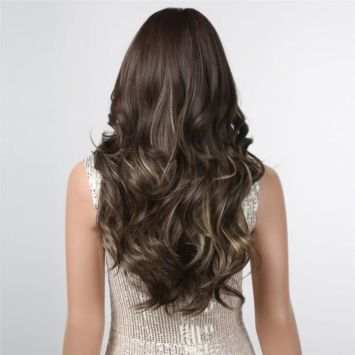Peruca C1396 Satena Cu Breton Si Suvite Blonde Ciocolatie [4]