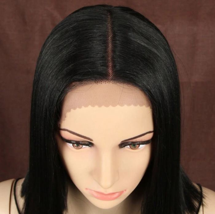 Peruca C1439 FRONT LACE Bruneta Bob Neagra [6]