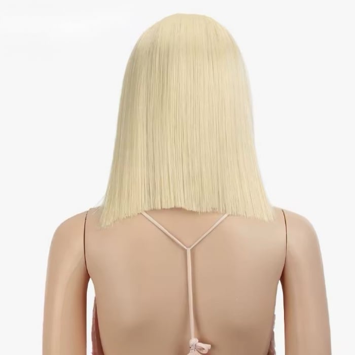Peruca C1442 FRONT LACE Blonda Bob Blond Auriu Deschis [3]