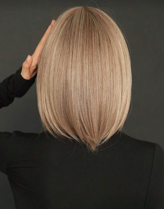 Peruca C1479 Blonda Cenusie Bob Cu Suvite Platinate [5]