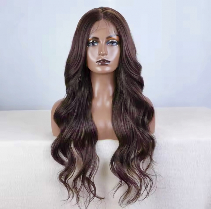 Peruca C1487 FRONT LACE Satena Ondulata Cu Baby Hair [2]