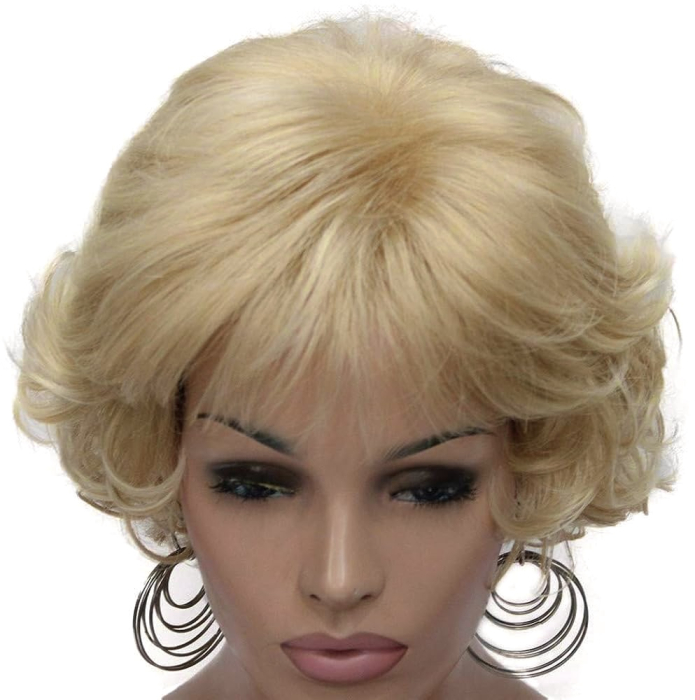 Peruca C1689 Blonda Cu Breton Si Volum Usor Ondulata [5]