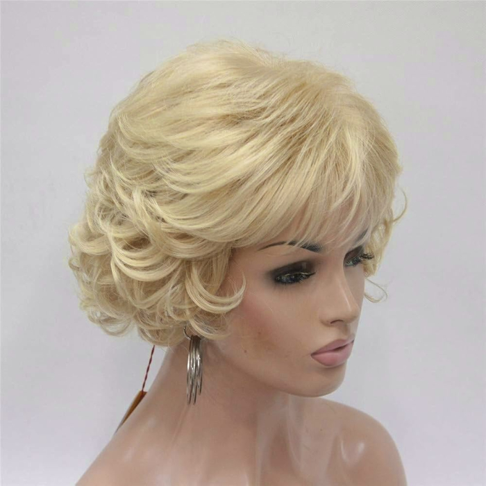 Peruca C1689 Blonda Cu Breton Si Volum Usor Ondulata [3]