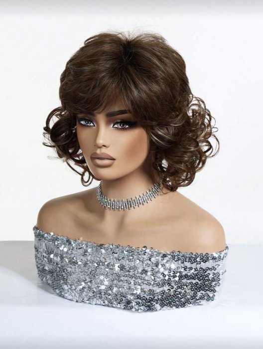 Peruca C1741 Satena Cu Breton Si Suvite Blonde Cu Volum Ondulata [3]