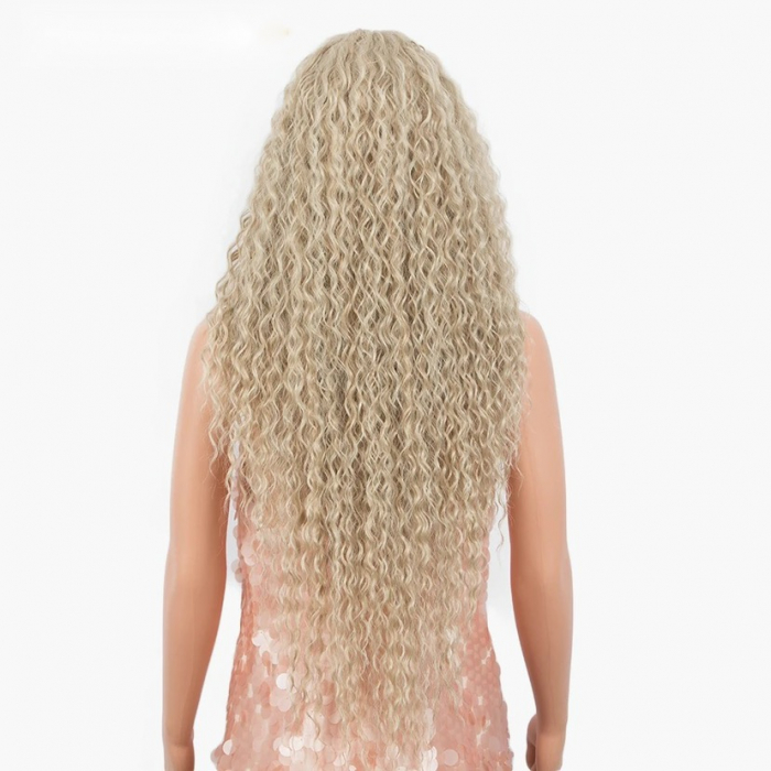 Peruca C782 FRONT LACE Afro Blonda Ondulata Creata Volum [4]