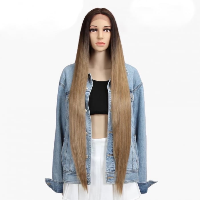 Peruca C265 FRONT LACE Baza Satena Blonda Ombre [1]