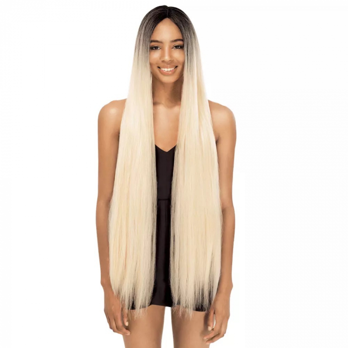 Peruca C334 FRONT LACE Blonda Baza Satena Blond Deschis Platinat [1]