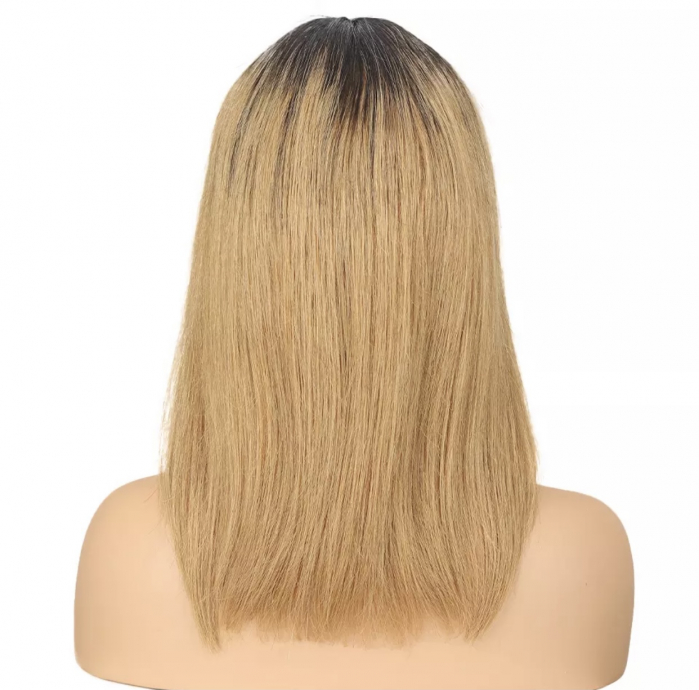 Peruca C455 FRONT LACE Blonda Baza Bruneta Ombre 80% PAR NATURAL [3]