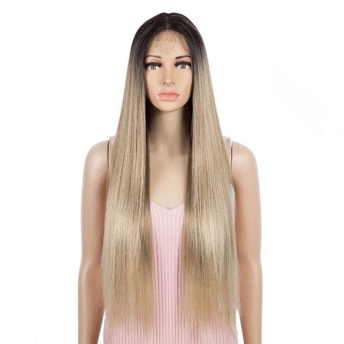 Peruca C249 FRONT LACE Blonda Cenusie Ombre [1]