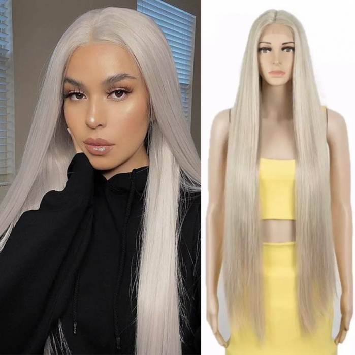 Peruca C250 FRONT LACE Blonda Gri Blond Platinat [1]