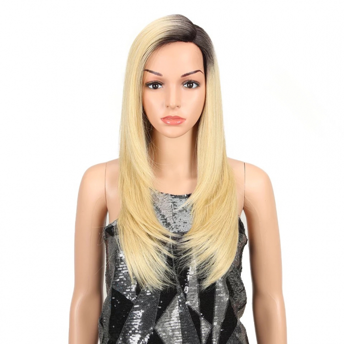 Peruca C268 FRONT LACE Blonda Ombre Baza Bruneta [2]