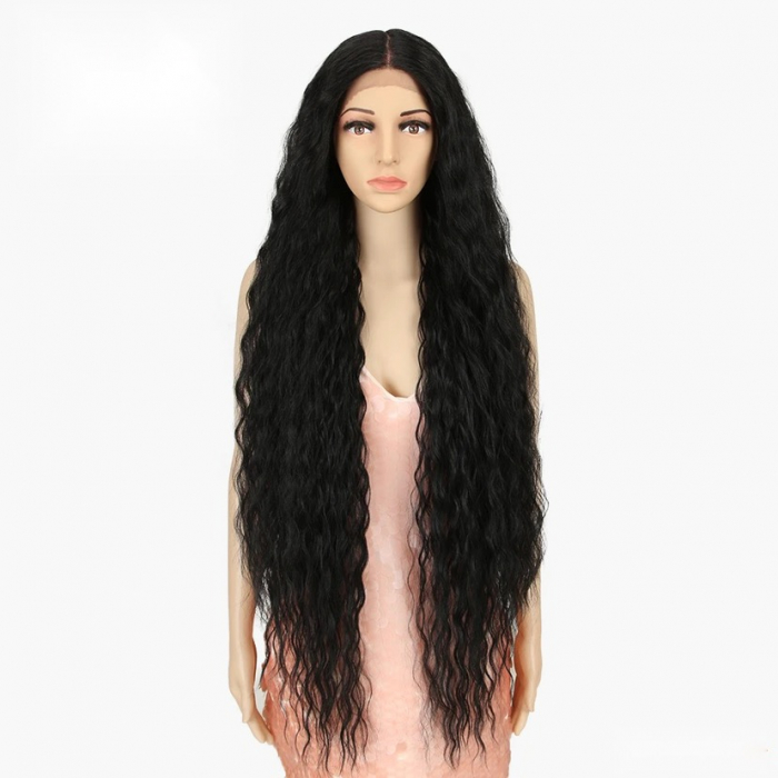 Peruca C891 FRONT LACE Bruneta Afro Ondulata [2]