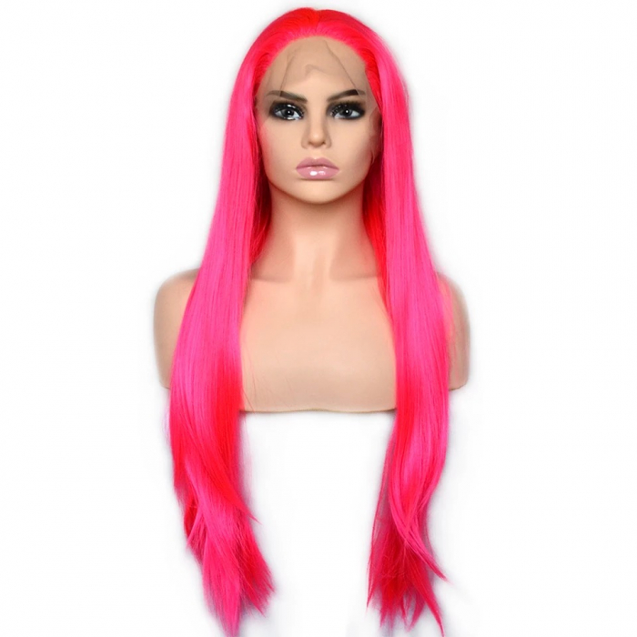 Peruca C129 FRONT LACE Roz Pink Roz Aprins Neon [2]