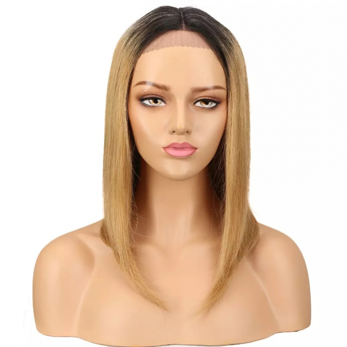 Peruca C791 PAR NATURAL Blonda Cenusie Bob Ombre Baza Satena [2]