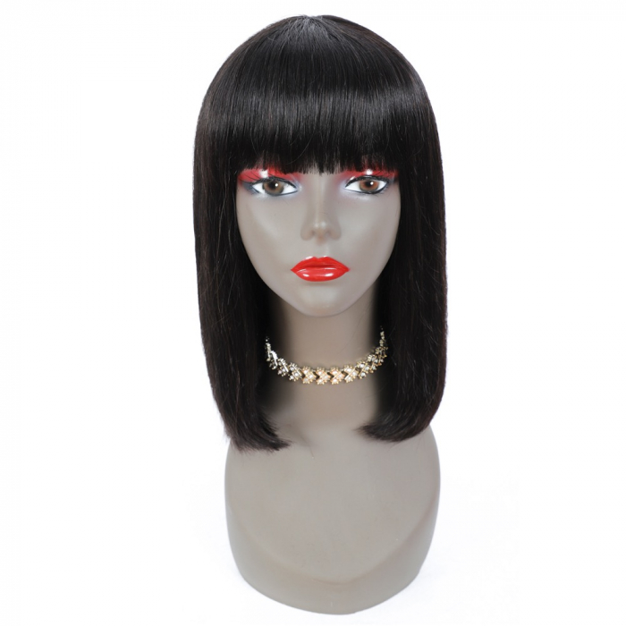 Peruca C792 PAR NATURAL Bruneta Bob Cu Breton [2]