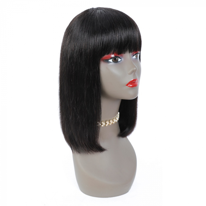 Peruca C792 PAR NATURAL Bruneta Bob Cu Breton [4]