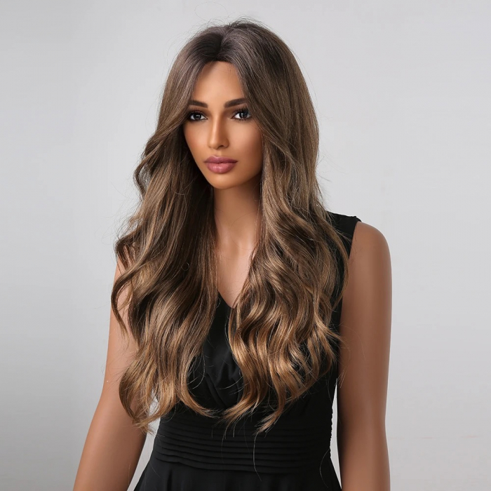 Peruca C959 Satena Ombre Cu Varfuri Blonde Ondulata [6]