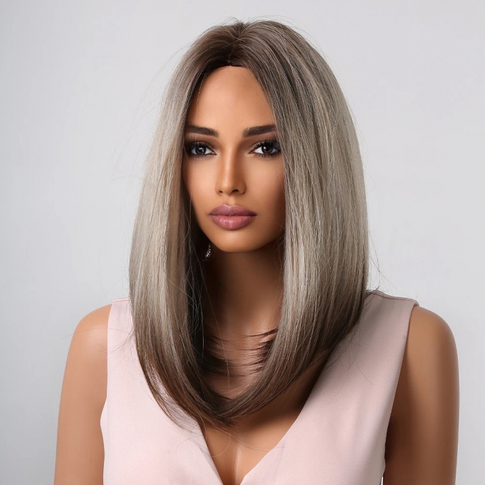 Peruca C312 Satena Ombre Blonda Gri Nuantata [3]