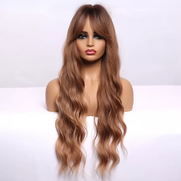 Peruca C159 Satena Ombre Cu Breton Lung Si Varfuri Blonde [2]