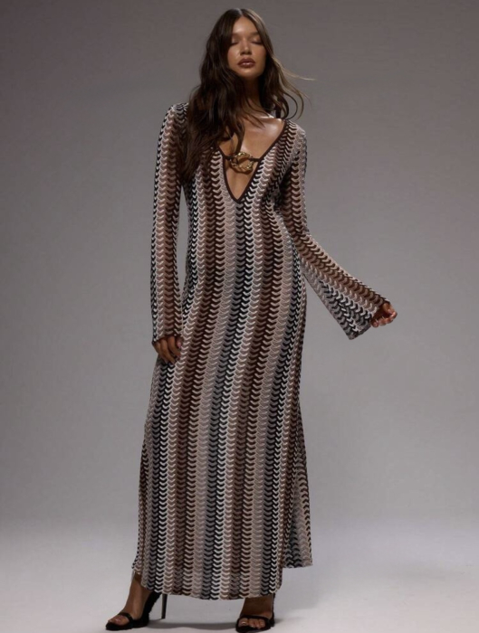 Rochie C1677 Kierra Lunga Cu Maneci [4]