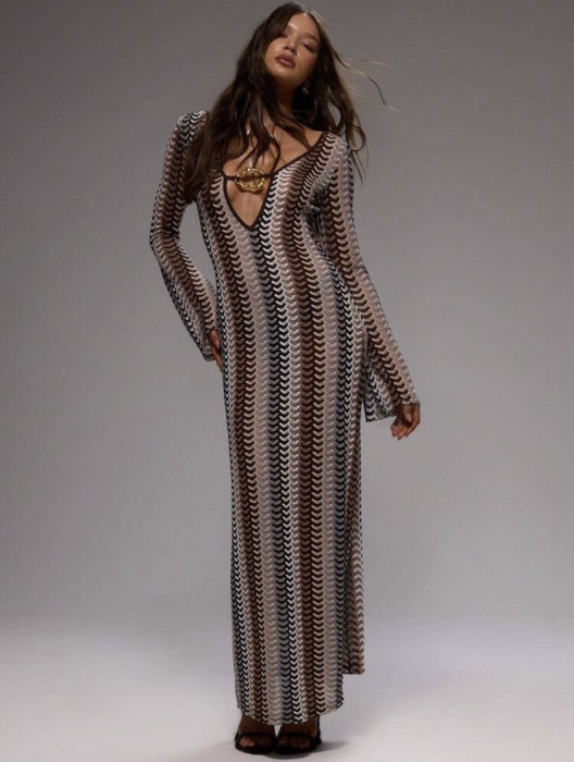 Rochie C1677 Kierra Lunga Cu Maneci [1]