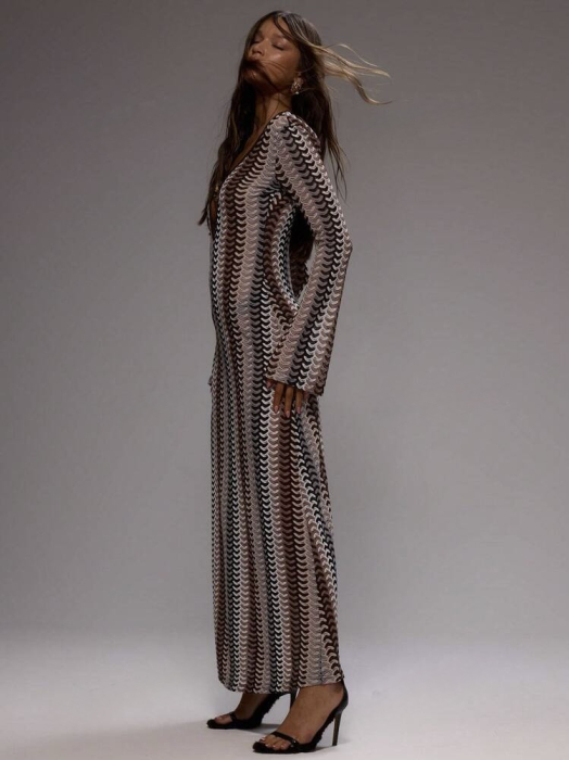 Rochie C1677 Kierra Lunga Cu Maneci [3]