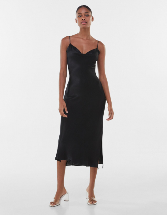 Rochie C859 Panther din Satin Black [1]