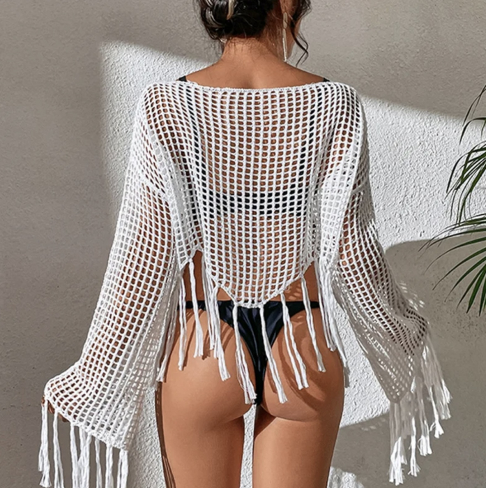 Top Bluza C1158 Franjuri Moka [5]