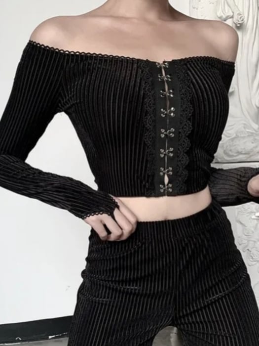 Top C1456 Dark Cu Maneca Inel [1]